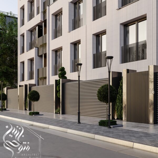 طراحی نمای مدرن توسط گروه معماری متئور آرک