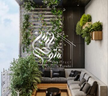 طراحی محوطه تراس (بالکن) توسط گروه متئور آرک