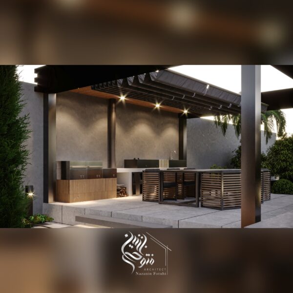 طراحی محوطه ویلا توسط گروه معماری متئورآرک