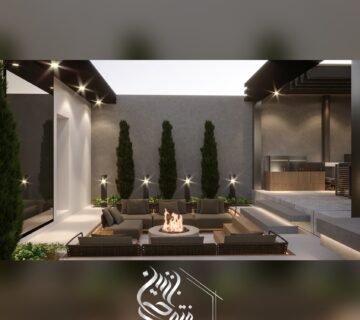 طراحی محوطه ویلا توسط گروه معماری متئورآرک