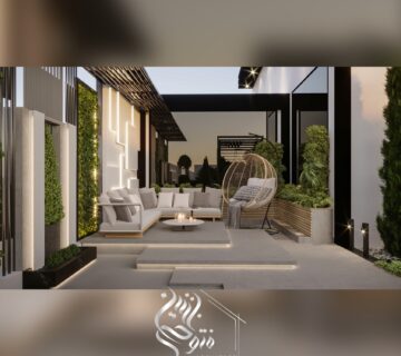 طراحی محوطه ویلا توسط گروه معماری متئورآرک