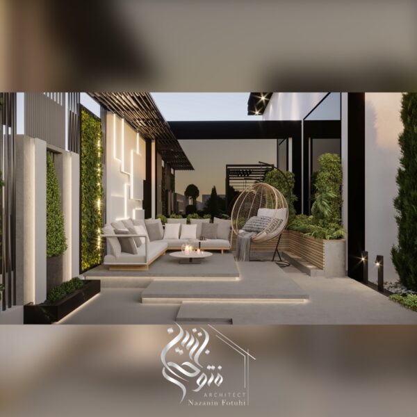 طراحی محوطه ویلا توسط گروه معماری متئورآرک