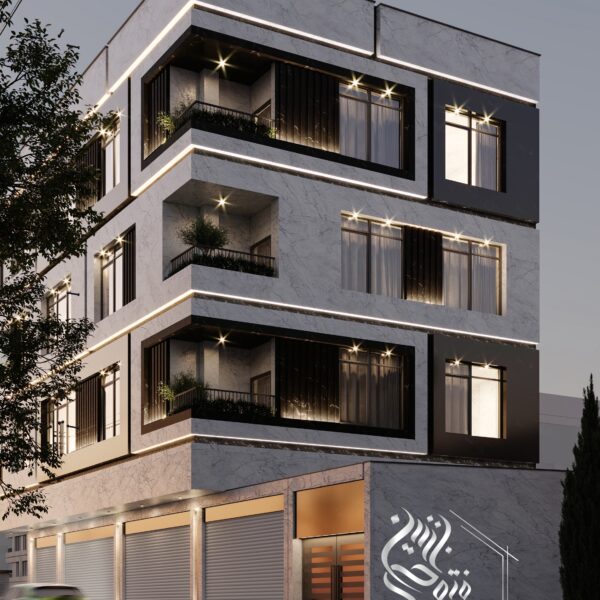 طراحی نمای مدرن توسط گروه معماری متئور آرک