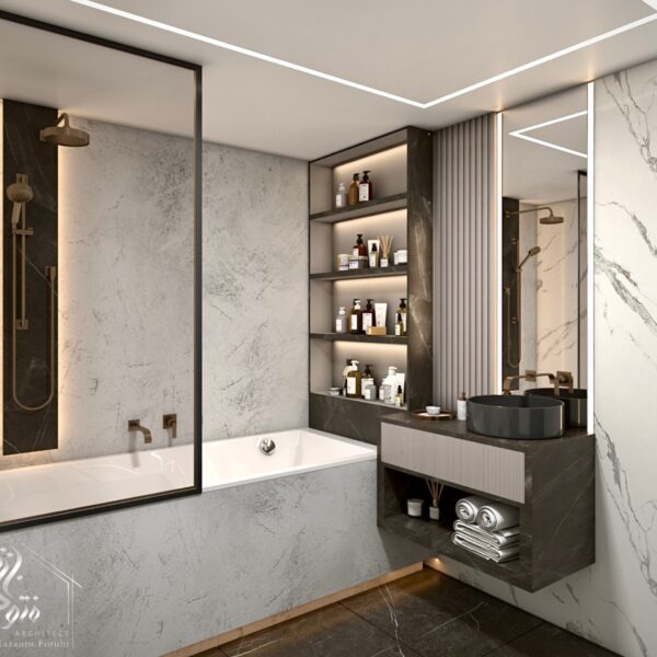 طراحی مدرن سرویس بهداشتی