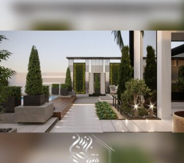 طراحی محوطه ویلا توسط گروه معماری متئورآرک