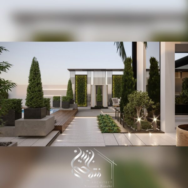 طراحی محوطه ویلا توسط گروه معماری متئورآرک