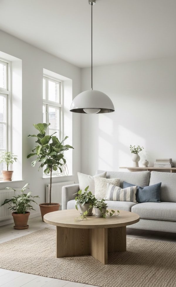 چراغ سقفی مدرن با طراحی مینیمال و نوردهی یکنواخت